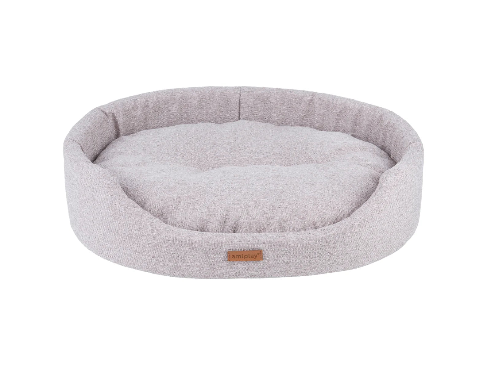 Amiplay Oval Hundeseng i Cream - Komfort til Din Hund