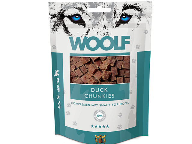 Forkæl din hund med Kornfri Woolf And Chunkies 100g!