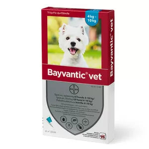 Bayvantic Vet til Hund 4-10kg - Effektivt Loppe- og Flåtmiddel