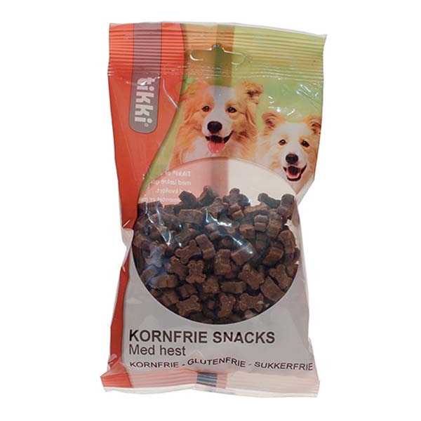 Hundegodbidder  Tikki Kornfri Godbidder Med Hest  150g