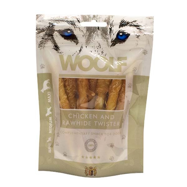 Hundegodbid Woolf Tyggesnack Med Kylling  100g