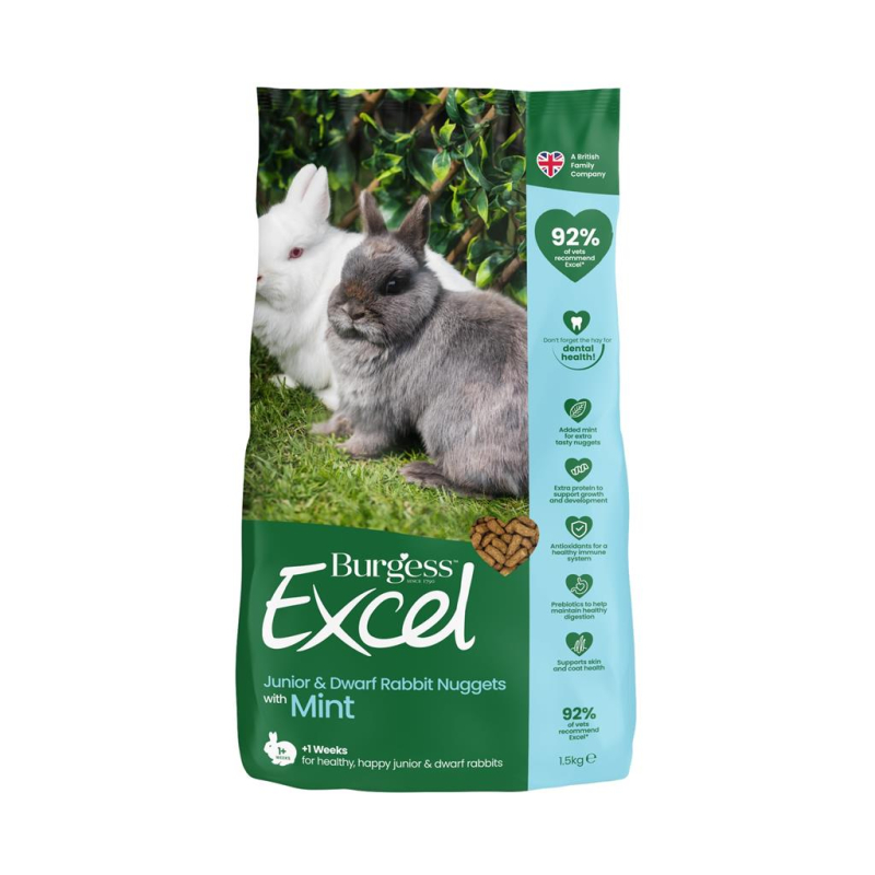 Burgess Excel 5+ Mature Foder til Ældre Kaniner 1,5 kg