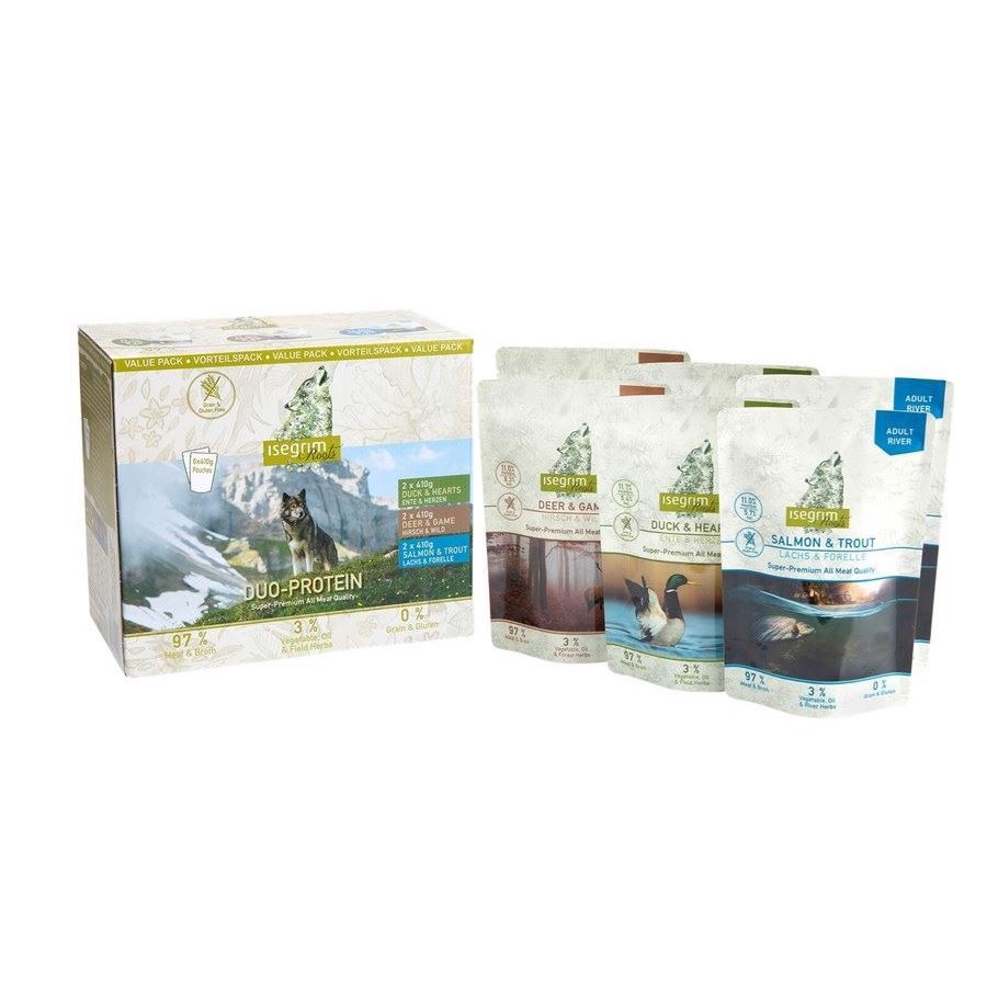 Isegrim Vådfoder Duo Protein 6 x 410g til hunde
