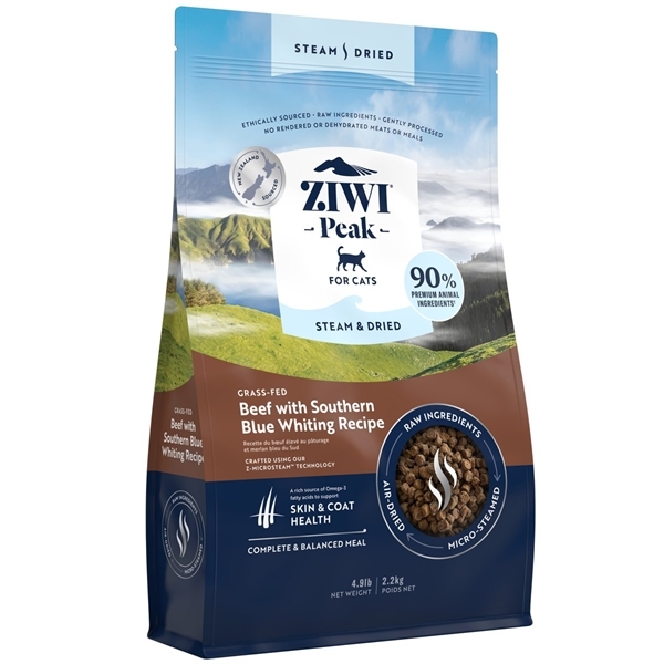 Ziwipeak Kattemad - Dampet Tørret Oksekød 2,2 kg