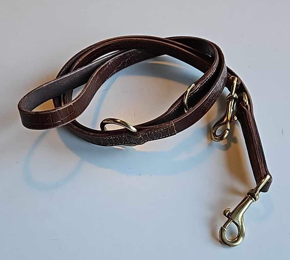 2 Cool Hundesnor i Læder - Cognacfarvet Crocodile Look